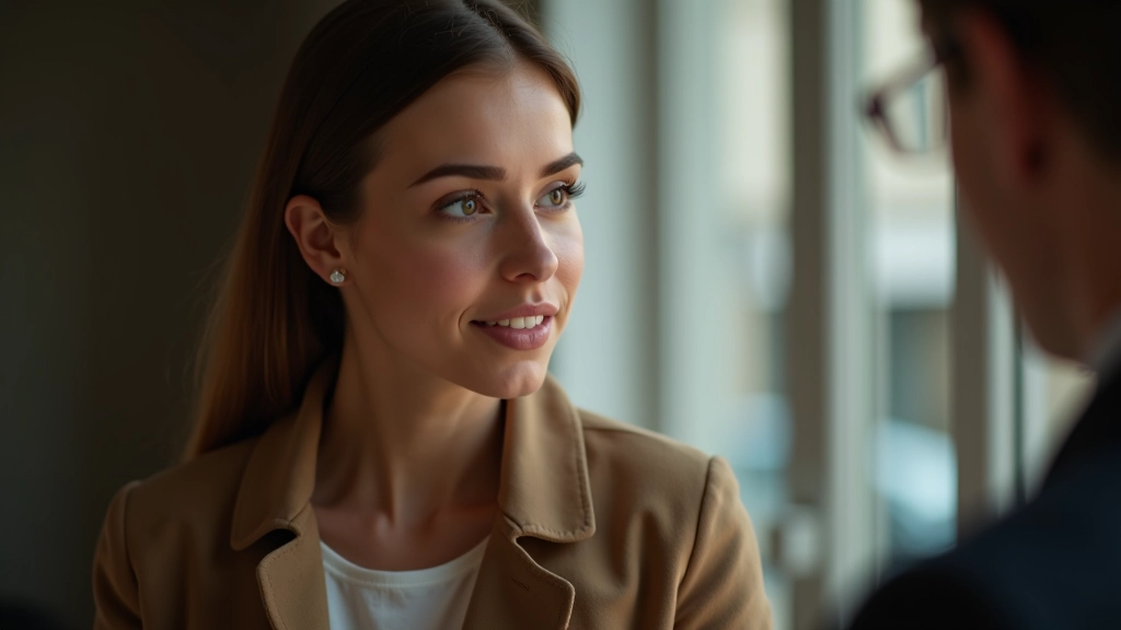 Zwei Menschen im Gespräch, ein Person hört aufmerksam zu mit vollständiger Konzentration und emotionaler Präsenz
